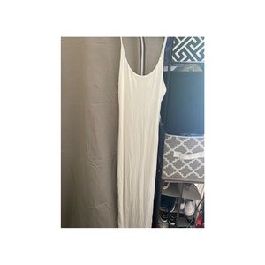Off white fitted maxi dress